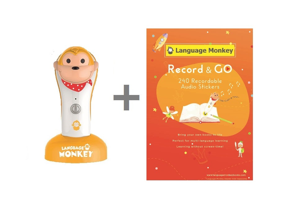 Record & GO Box Set - Language Monkey Reader + 240 Recordable Audio Stickers