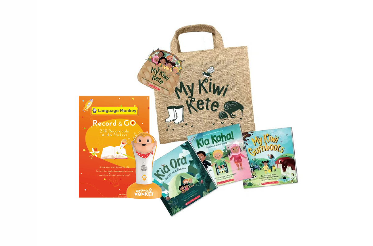 Record & GO Box Set + My Kiwi Kete Bag of Books Bundle – Language Monkey